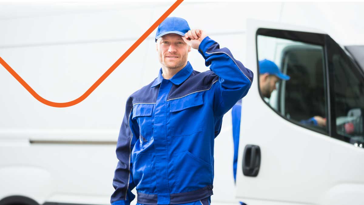 IT professionals with vehicle on-site.